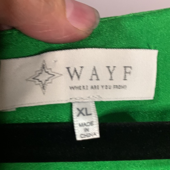 WAYF XL GREEN DAISY MAXI DRESS - Picture 3 of 4